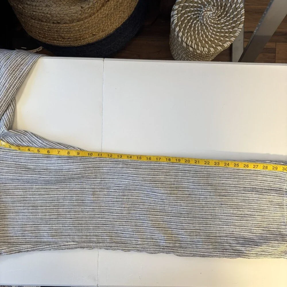 Caslon Striped 100% Linen Drawstring Pants Size L - Picture 10 of 14